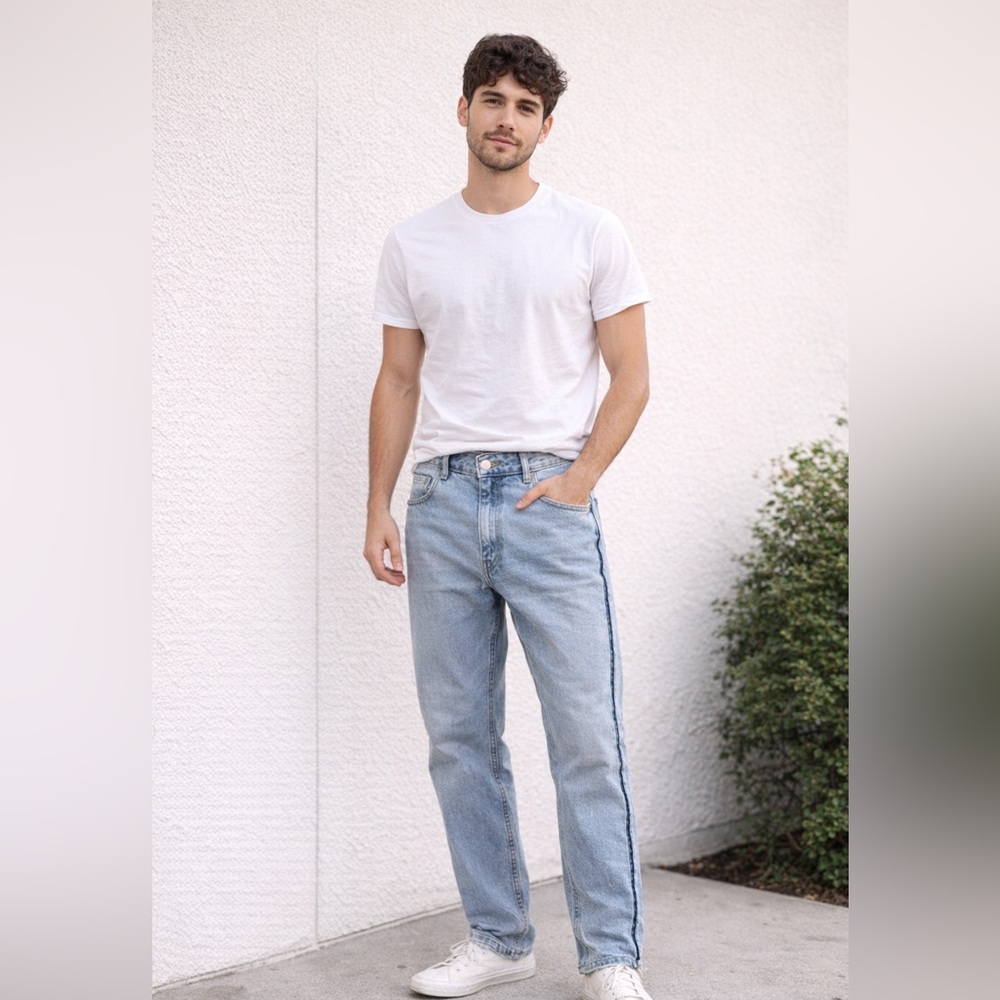 Urban Outfitters Light Blue Straight-Leg Jeans
A7